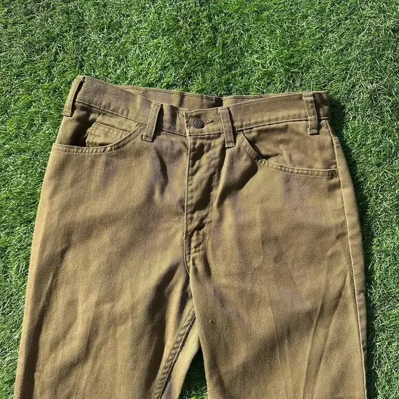 Vintage Levi Strauss Jeans Men Size 30 x 26 Brown‎ Talon Zipper - Picture 2 of 9